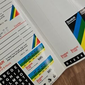 Scotch VHS Tape Labels Set Of 6